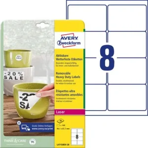 Etikett AVERY avtagb 99,1x67,7mm 160/fp