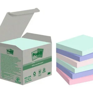 Notes POST-IT 100%recy 76x76 sort.f 6/fp