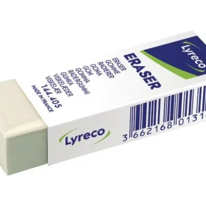 Radergummi LYRECO 62x22x12mm vit