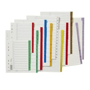 Pappregister BRIGHTOFF. 1-10 blå 10/fp