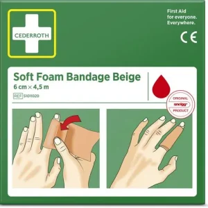 Plåster CEDERROTH SoftFoam 6cmx4,5m beig
