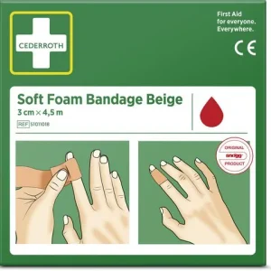 Plåster CEDERROTH SoftFoam 3cmx4,5m beig