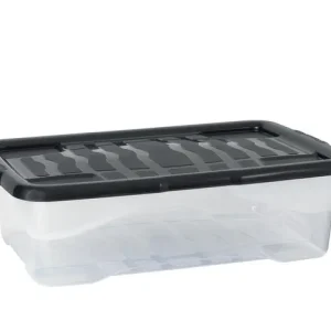 Plastlåda STRATA 30L klar med lock PP