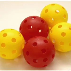 Innebandyboll gul, röd 5/fp