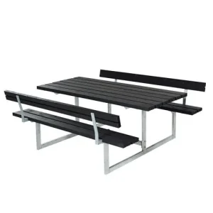Bänkset Basic m/2 ryggstöd svart