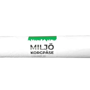 Papperskorgspåse HDPE 30L 9my vit 100/rl