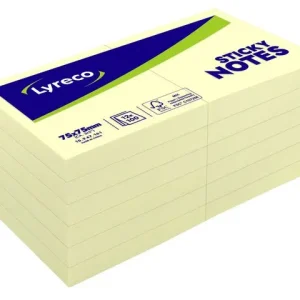 Notes LYRECO standard 75x75mm gul 12/fp