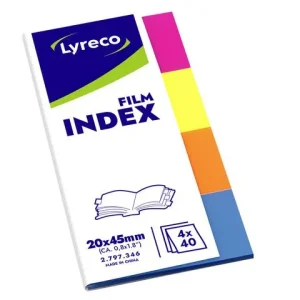 Indexfilm LYRECO 20x45mm 4 färg 160/fp