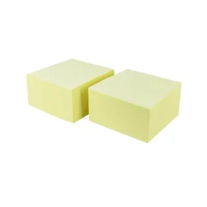 Notes LYRECO kub prem 76x76mm gul 2/fp