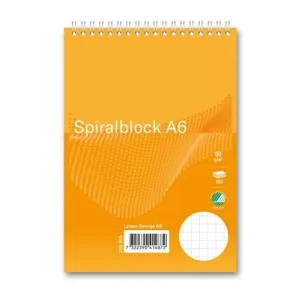 Spiralblock FORMAT A6 60g 100bl rut