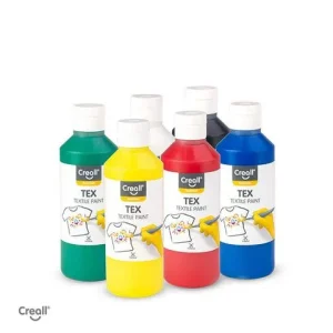 Textilfärg 250ml x 6 färger 6/fp