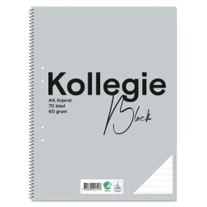 Kollegieblock FW A4 60g 70bl linj h grå