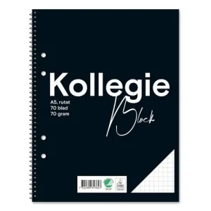 Kollegieblock FW A5 70g 70bl rut h