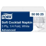 Servett TORK Vit 3-lgr, 24x24cm 200/fp