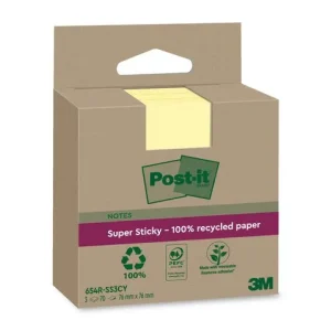 Notes POST-IT SS 76x76mm rec gul 3/fp