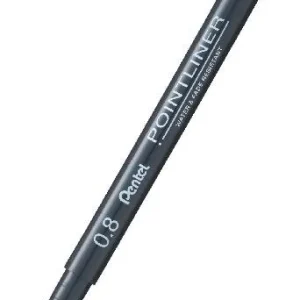 Fineliner PENTEL Pointliner 0,8mm svart