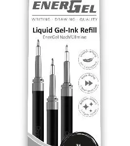 Refill PENTEL EnerGel needle svart 3/fp
