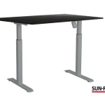 Bord SUN-FLEX II höj/sänk 120x80 grå/sva