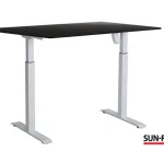 Bord SUN-FLEX I höj/sänk 120x80 vit/svar