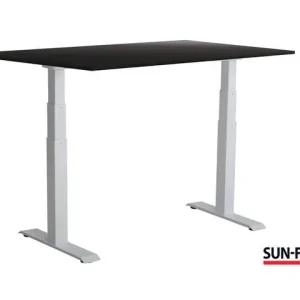 Bord SUN-FLEX VI höj/sänk 120x80 vit/sva