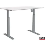 Bord SUN-FLEX I höj/sänk 140x80 grå/vit