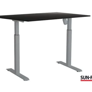 Bord SUN-FLEX II höj/sänk 140x80 grå/sva