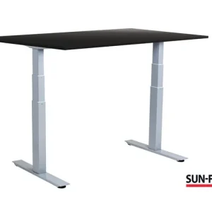 Bord SUN-FLEX VI höj/sänk 140x80 grå/sva