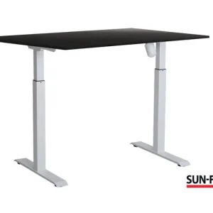 Bord SUN-FLEX I höj/sänk 140x80 vit/sva