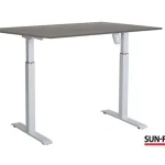 Bord SUN-FLEX II höj/sänk 140x80 vit/grå