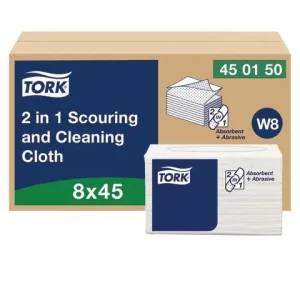 Rengöringsduk TORK 2-i-1 W8 vit 45/fp