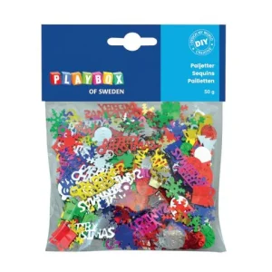 Paljetter Julmotiv 50g