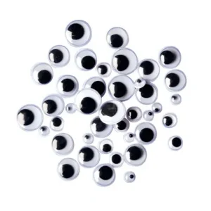 Plastögon PET svart/vit 300/fp