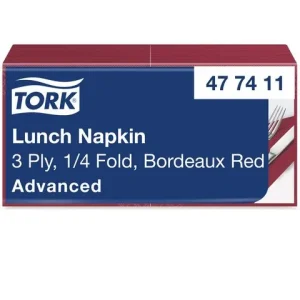 Servett TORK Lunch 3-lags vinröd 150/fp