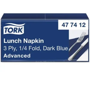 Servett TORK Lunch 3-lags m.blå 150/fp