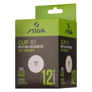 Bordtennisboll STIGA Cup vit 12/fp