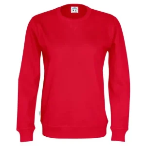 Sweatshirt Crew Neck hr GOTS röd M