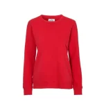 Sweatshirt Crew Neck dam GOTS röd M