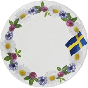 Tallrik blommor 23cm FSC 8/fp
