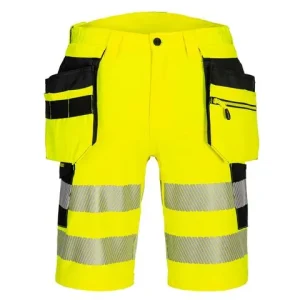 Hantverksshorts DX446 gul varsel kl2 c46