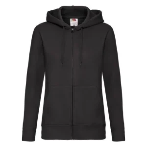 Zip Hoodie FRUIT dam svart XS