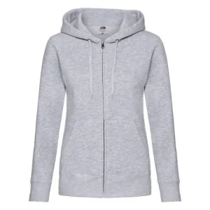 Zip Hoodie FRUIT dam gråmelange XS