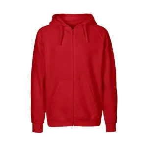 Hoodie zip NEUTRAL O63301 herr röd S