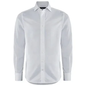 Skjorta BERKELEY Plainton tail vit S
