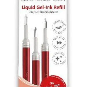Refill PENTEL EnerGel LR7 0,7 röd 3/fp