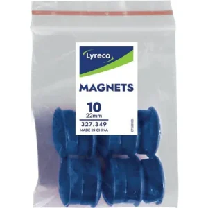 Magnetknappar LYRECO 22mm blå 10/fp