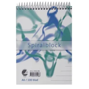 Spiralblock A6 60g 100 blad linjerat