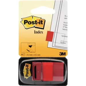 Index POST-IT 25,4x43,2mm röd 50/fp