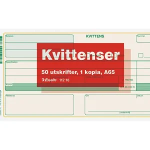 Blankett kvittens A65 50 bl kopia