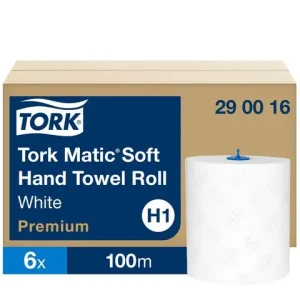 Handduk TORK Pre H1 2-lag vit 6/fp