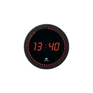 Väggur ALBA LED Ø30cm svart/röd